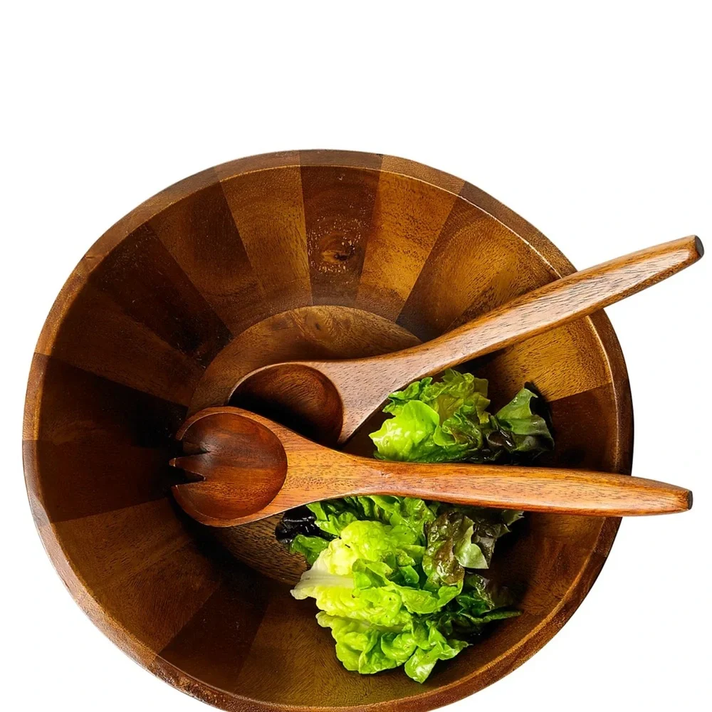 New the Cellar , Acacia Wood 3 Piece Salad Set, Created for Macy's - Picture 3 of 10